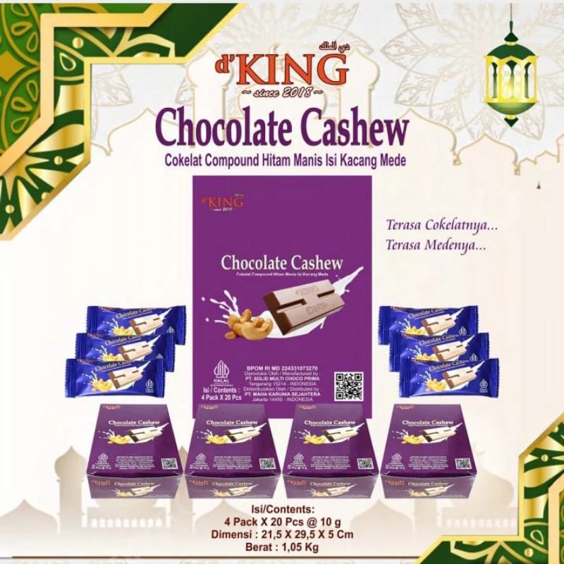 

d'KING Coklat Cashew 1 dus Cokelat kacang mede