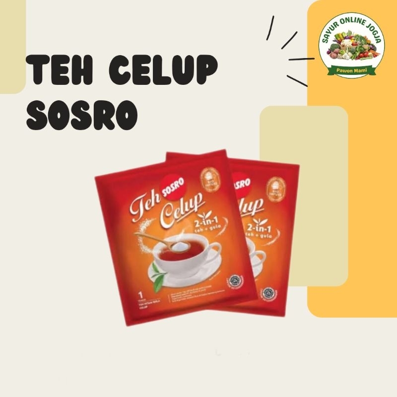 

Teh celup Sosro sachet - PAWON MAMI SAYUR ONLINE JOGJA