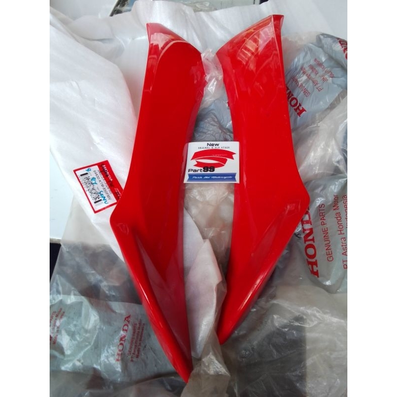 sayap legsild luar kanan kiri merah honda supra x 125 lama original