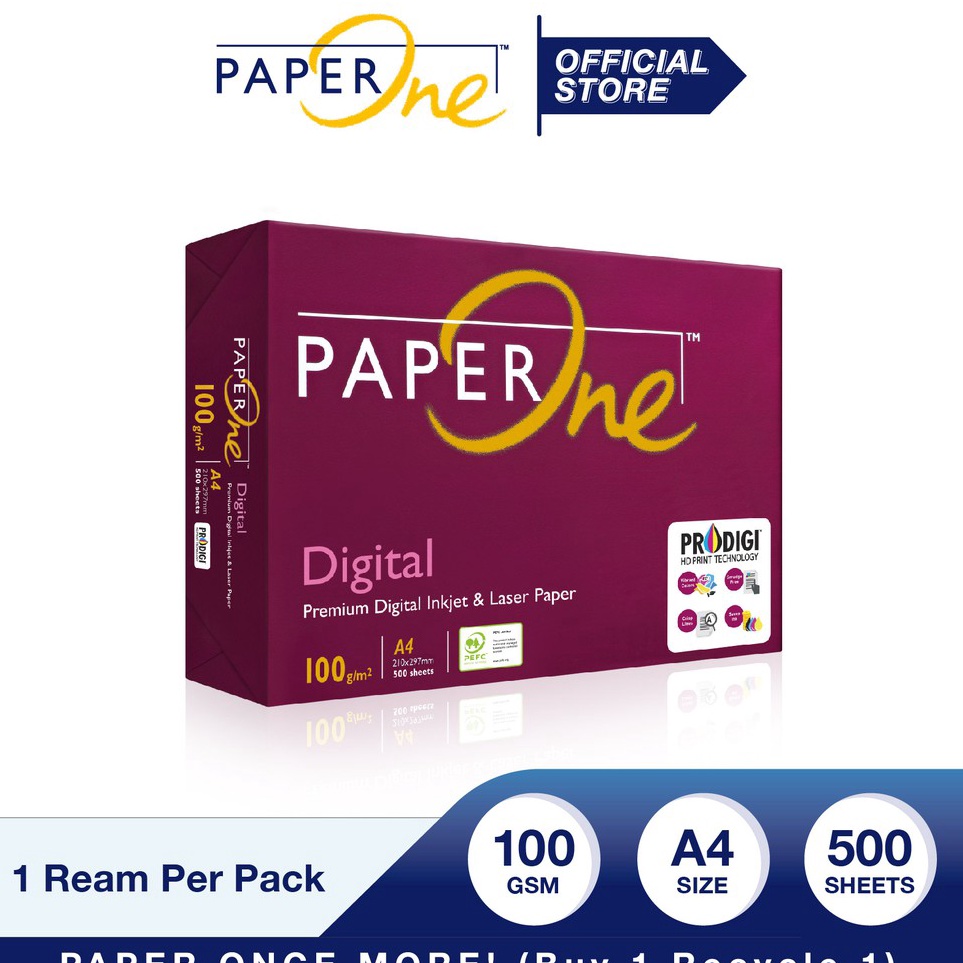 

Kejar Diskon PaperOne Kertas A4 1gr Digital 1 Rim 5 lembar Kertas HVS A4 Kertas Fotocopy