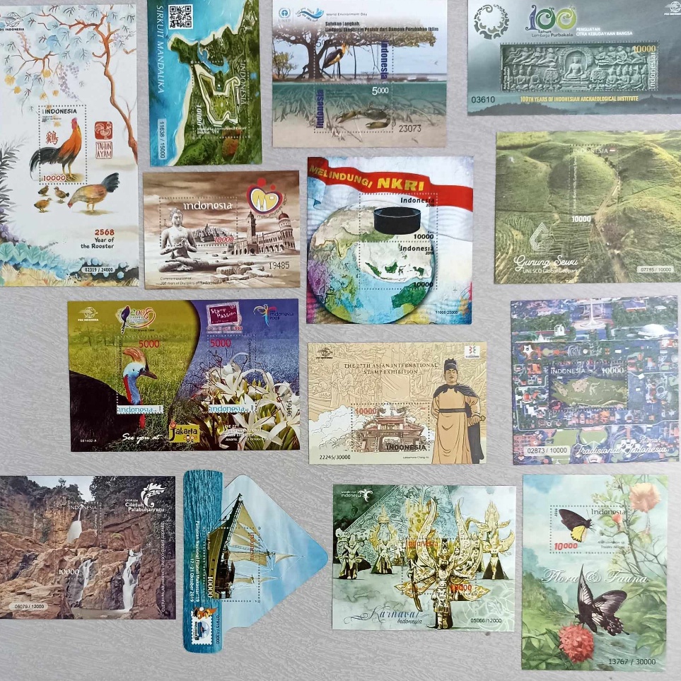

Super Premium Prangko perangko Souvenir suvenir Sheet SS 1 Pos Indonesia