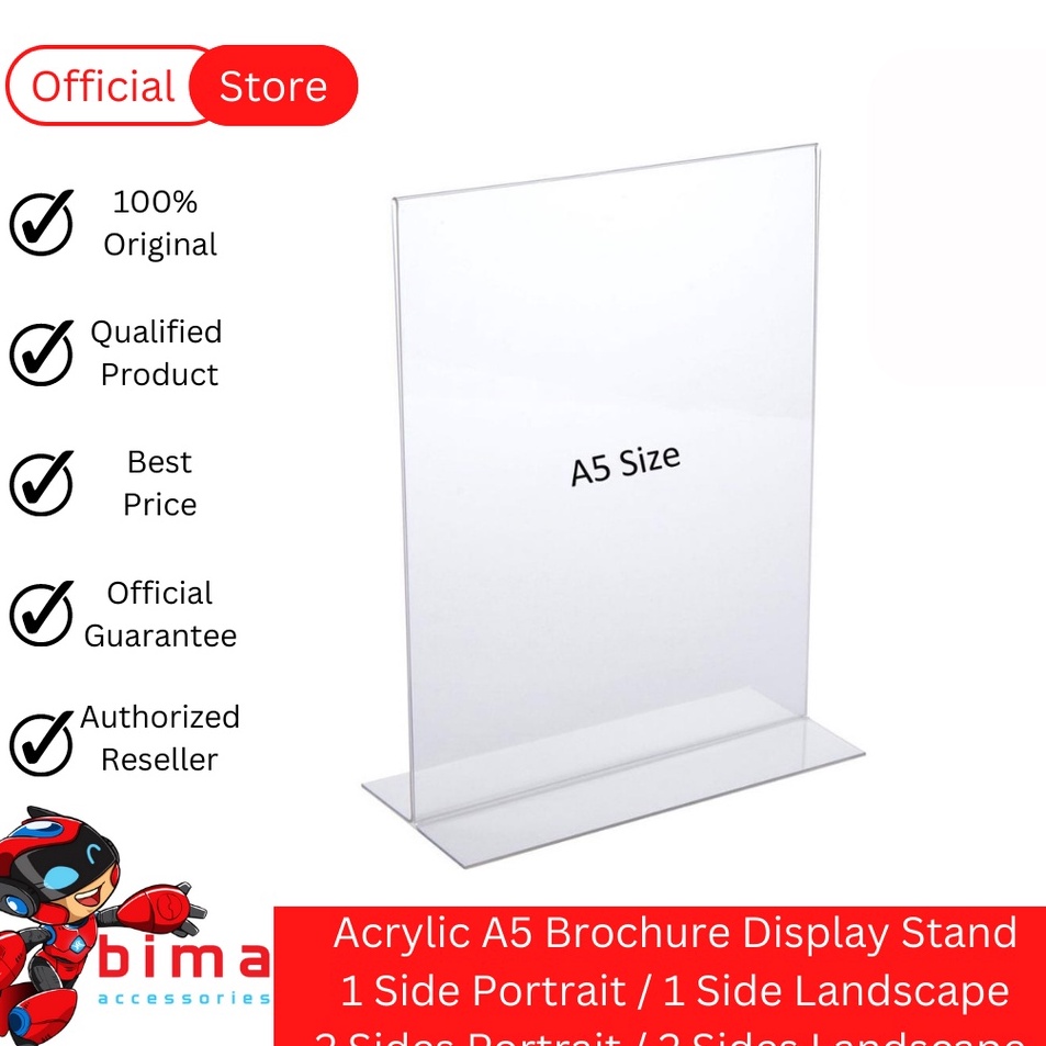 

Harga Bersahabat AcrylicAkrilik Brosur Stand A5 Series