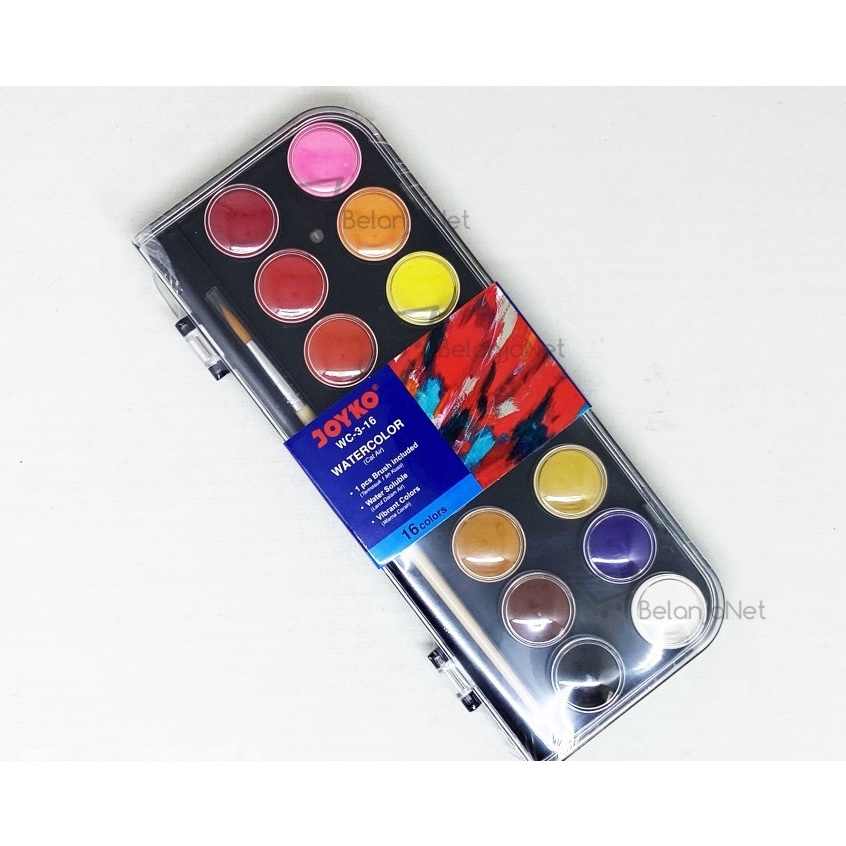

Hadir Terunik Cat Air Watercolor Cake Joyko 18 Warna WC316