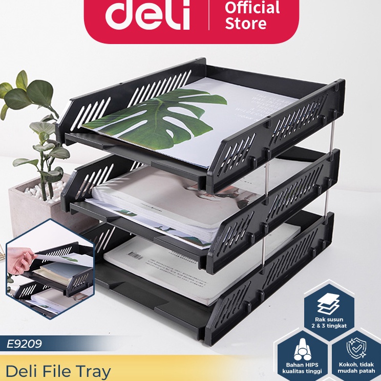 

Produk Pilihan Deli File Tray Rak File Susun Bahan Plastik 23 Tingkat E92X