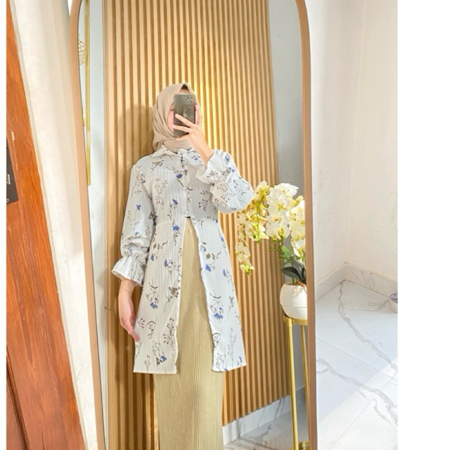 Lily Outer by Rosalia.butik tunik outer motif cantik muslimah