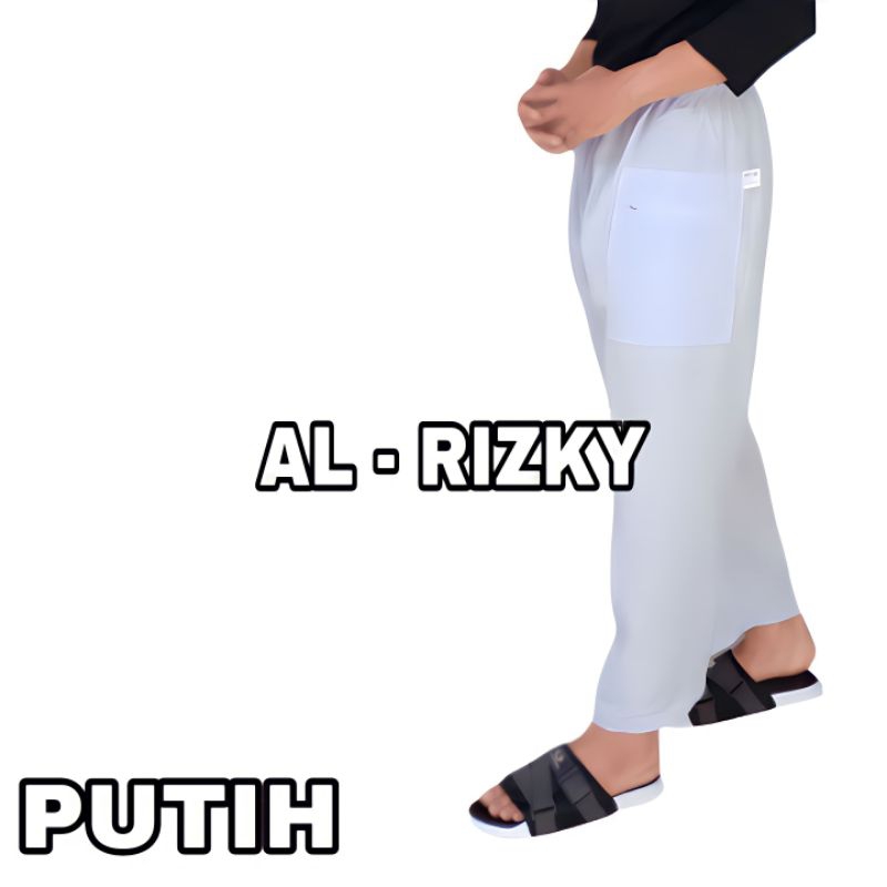 Celana Sirwal Pria Dewasa Motif Putih Polos Komprang Sirwal Bahan Katun