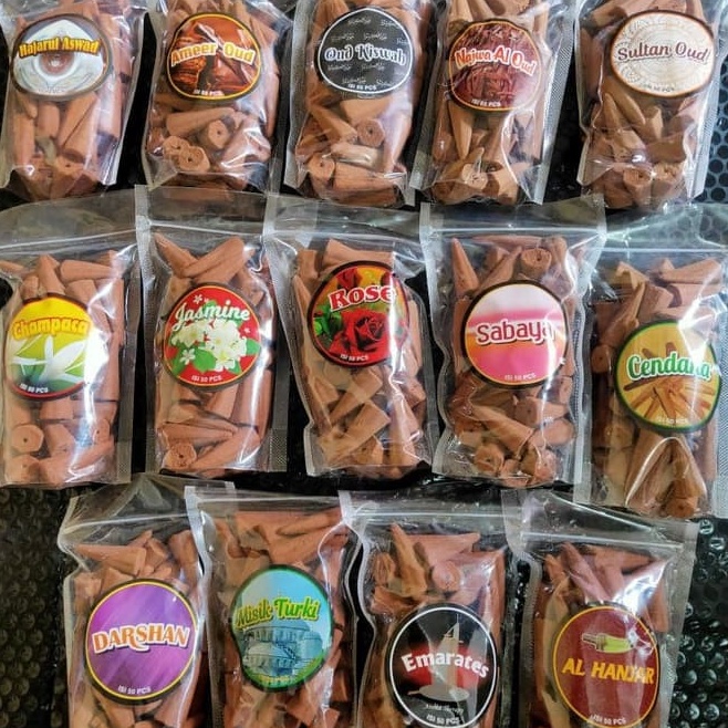 Dijual Dupa Kerucut gahru gaharu Bukhur Kayu kerucut isi 5 pcs asap bawah