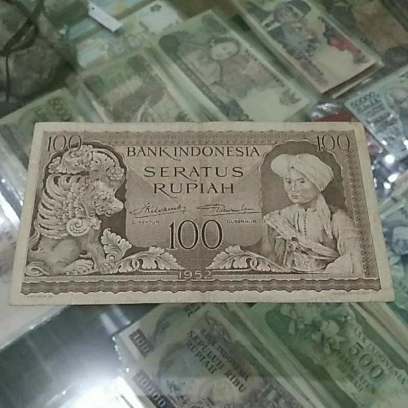 promo uang kuno indonesia 100 budaya 1952 asli