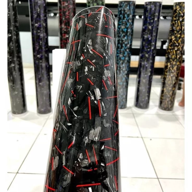 

Gaya Sticker Setiker Motif Carbon forged red ukuran 5x1 cm