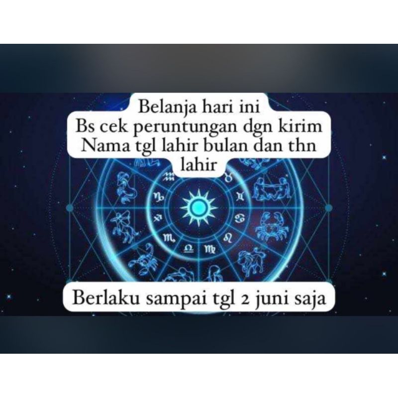 

cek peruntunganmu tanpa minimal belanja