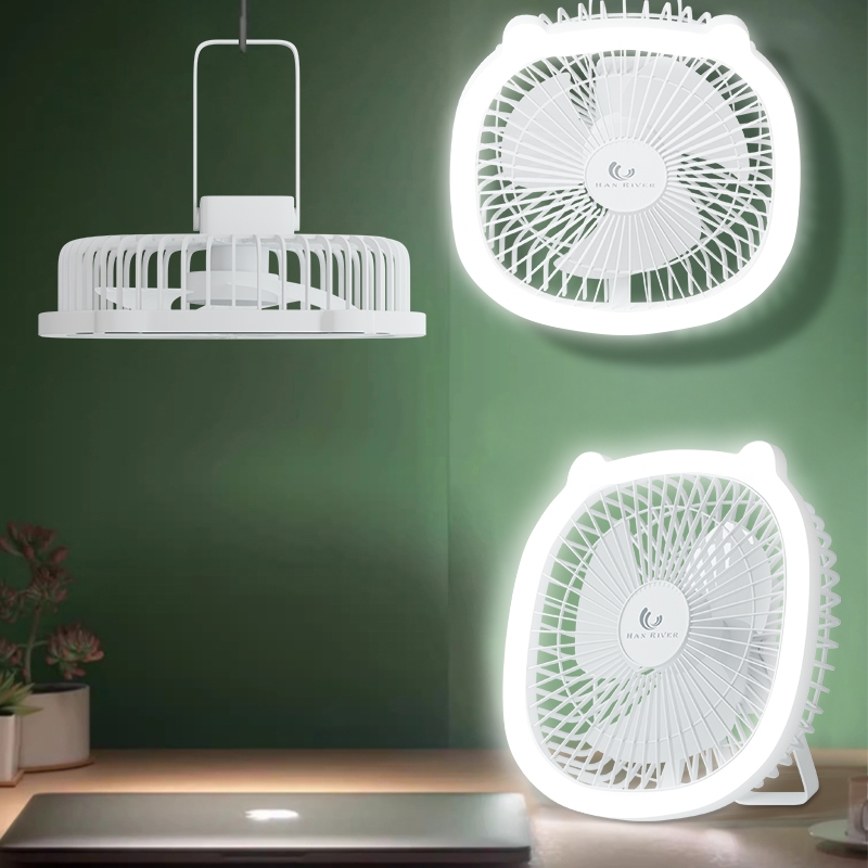 Hot Deals Han River Kipas Angin Portable With Lampu Led Kipas Angin Mini
