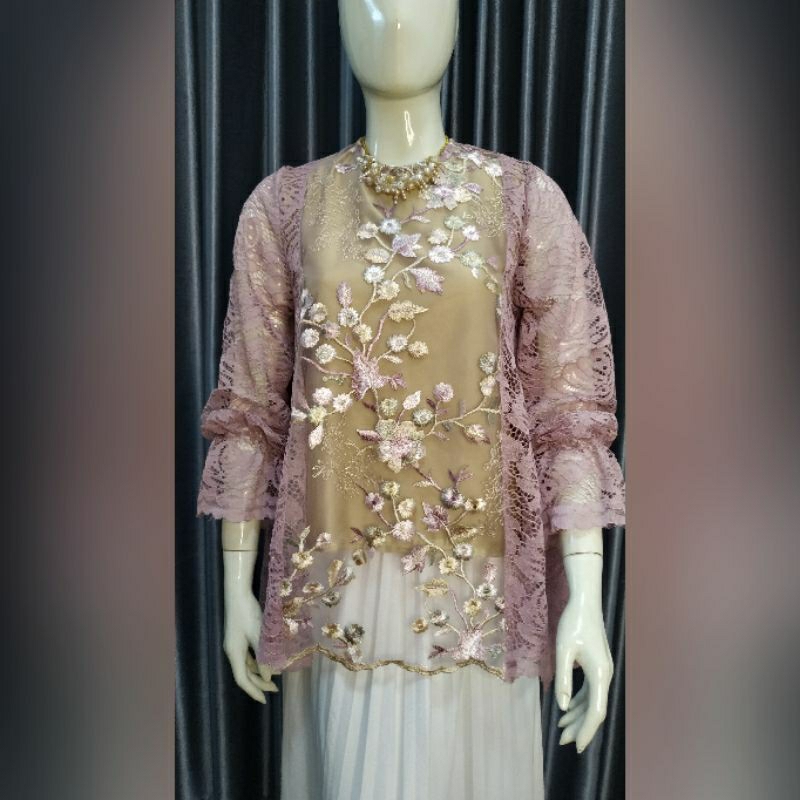Tatiana Top Brokat / atasan brokat / blouse brokat / blouse cantik