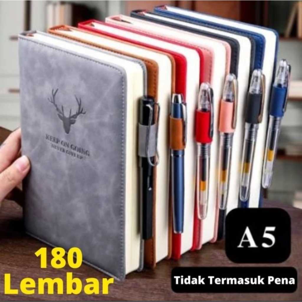 

Rad buku agenda emboss rusa adam 180 lembar may you have magnet / polos tanpa magnet ukuran a5