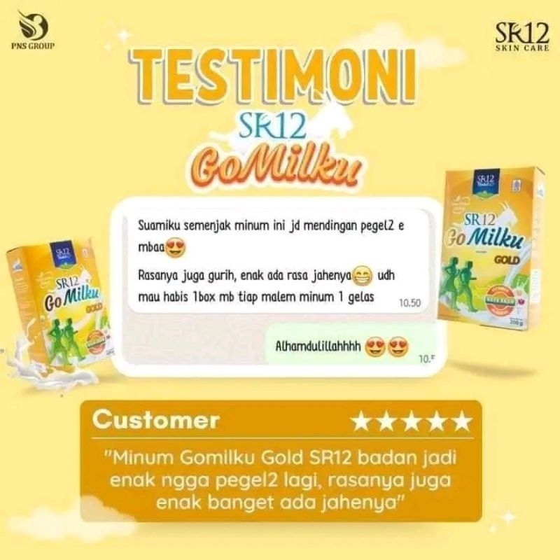 

Gomilku Gold SR12 susu etawa sr12 100% ori
