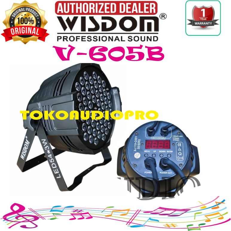 Lampu Parled / Par Light Wisdom V 605 B / V 605B / V605B (RGBW) Wisdom V605B