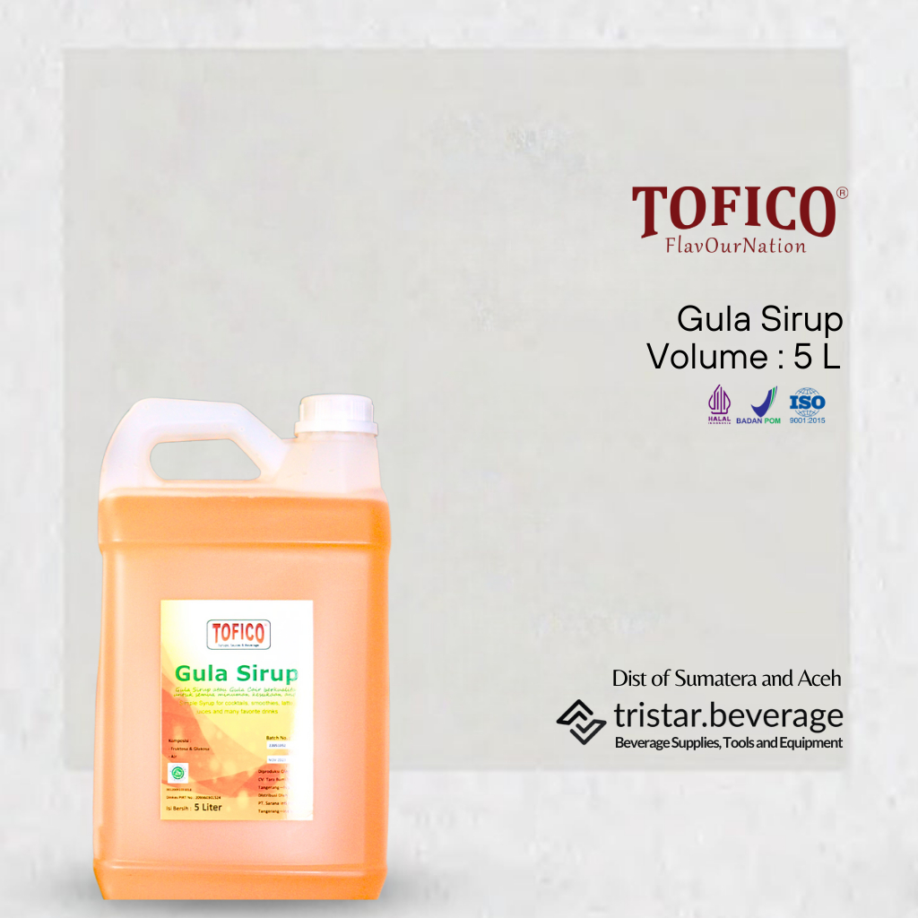 

TERLARIS - Sirup Gula Serba Guna Konsentrat 5 Liter - Tofico Gula Syrup