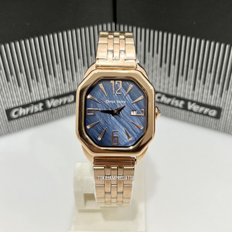 JAM TANGAN WANITA CHRIST VERRA CV 71636L-15 BLK ORIGINAL