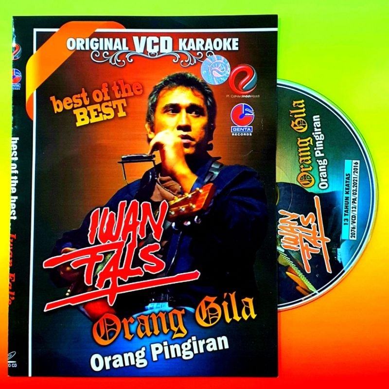 KASET VCD ORIGINAL LAGU IWAN FALS BISA KARAOKE-VOCAL ON OF AKTIF-IWAN FALS ORIGINAL-LAGU IWAN FALS F