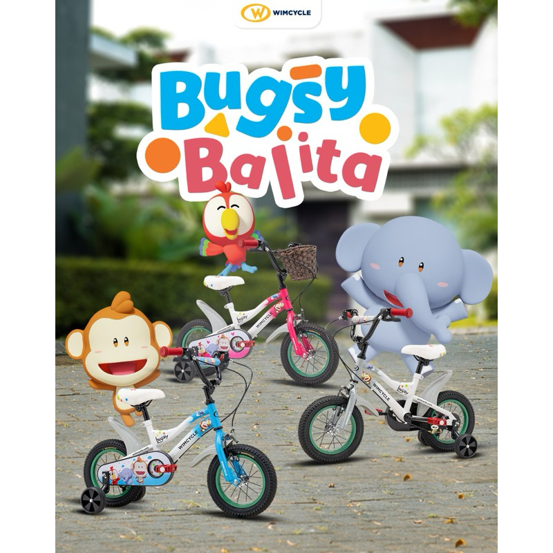 Sepeda Anak Wimcycle 12 Bugsy Baba Lili Tata Balita ( Special Edition )