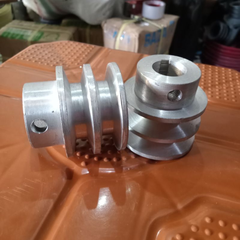 pulley dinamo / pully dinamo  A2 x 2'' in as 12mm 19mm 20mm almunium