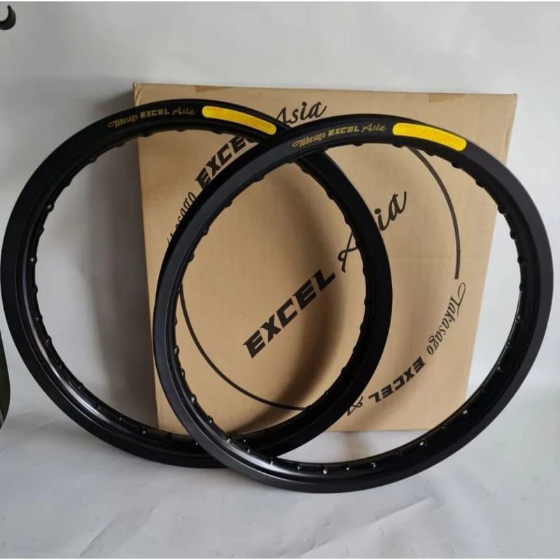 VELG VELK TAKASAGO EXCEL ASIA RING 17 HITAM & SILVER ORIGINAL TAKASAGO ASIA ukuran 160&185