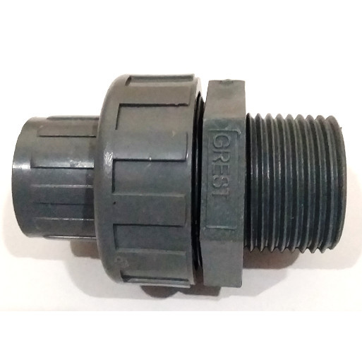 VLOK WATER MUR PVC DRAT LUAR 1 X 1/2" / WATER MUR POMPA UNION SOCKET