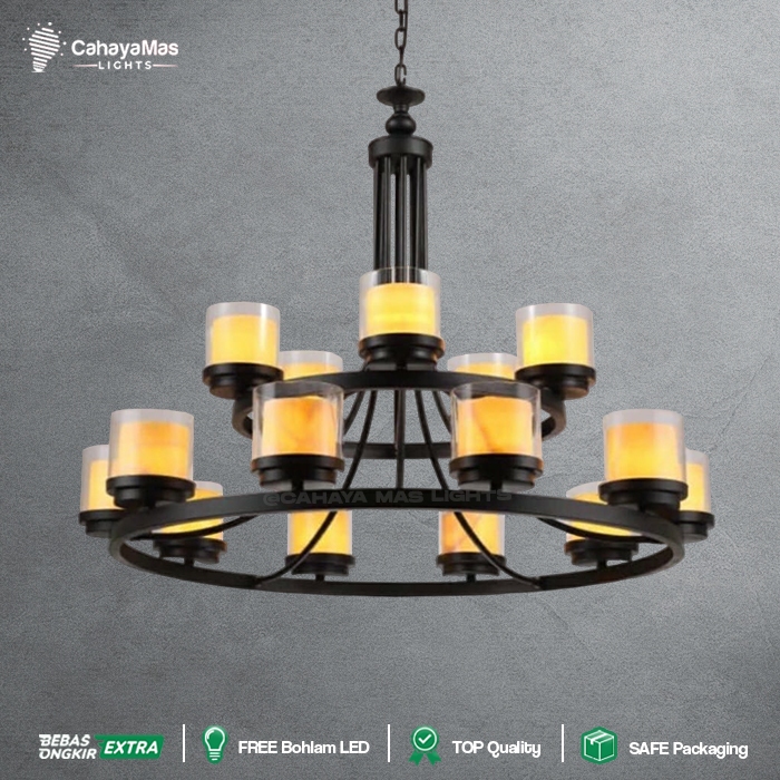 Lampu Hias Gantung Indoor Chandelier Ruang Tamu/Ruang Makan/Lobby/Foyer/Dll | American Classic Vinta