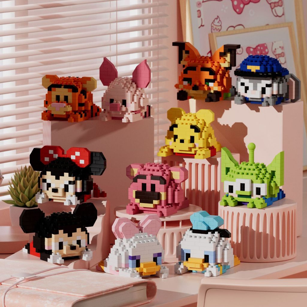 Asli Bergaransi Termurah Nano Block Mini Brick Mainan DIY Balok Susun Edukasi Relax Disney