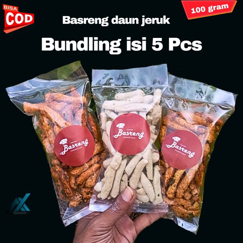 

5 PCS BASRENG PEDAS DAUN JERUK 100 GRAM BASRENG STIK DAUN JERUK VIRAL