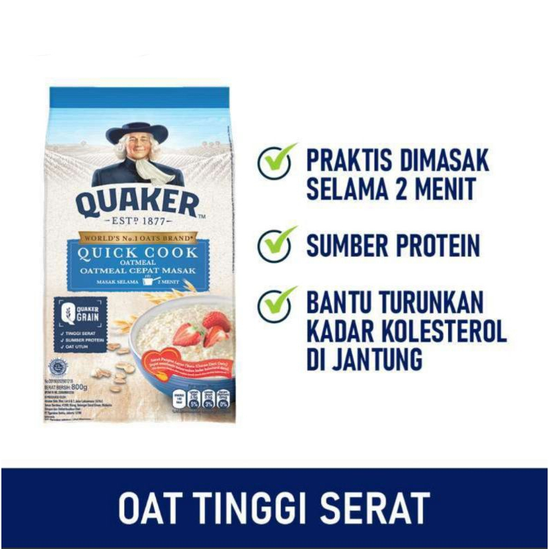 

Quaker Oatmeal Quick Cook 800 Gr