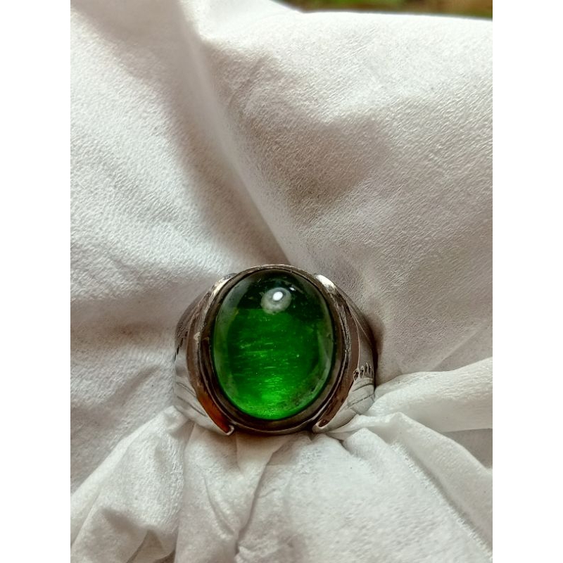 Batu Cincin Zamrud Kalimantan Ring Stainless Monel