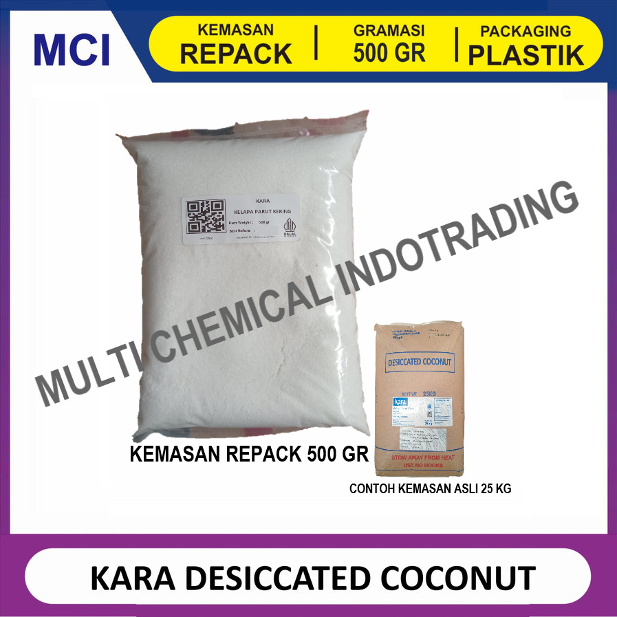 

KARA KELAPA PARUT KERING REPACK 500 GR / DESICCATED COCONUT