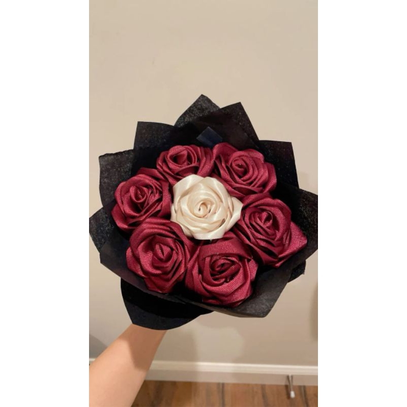 

Buket pita satin 6 tangkai bisa custom warna