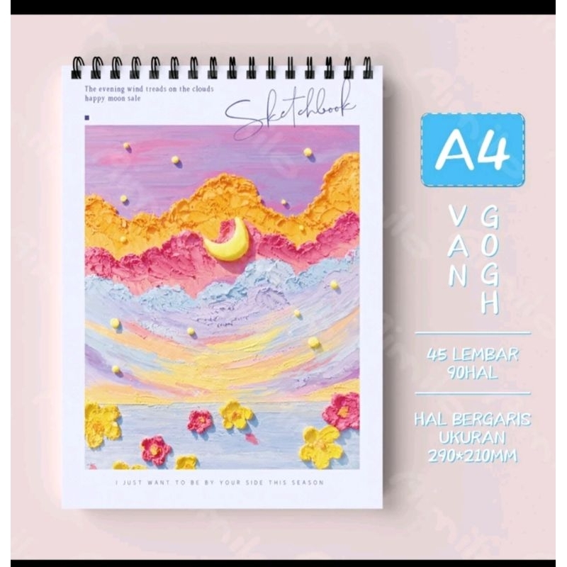 

Sketchbook A4 spiral vertikal 90 halaman