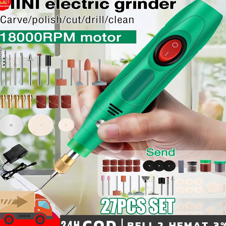 Modern Mini gerinda set 27pcs Gerinda mini Bor Mini 12V DC 15 RPM Mini Drill Electric Engraver Grind