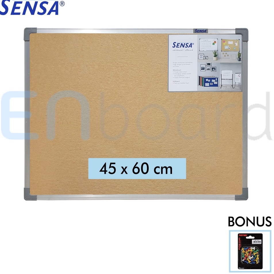 

Ready Stok Softboard Pin Board Cork Board Papan Pengumuman Mading Gantung Polos Sensa 45 x 6 cm