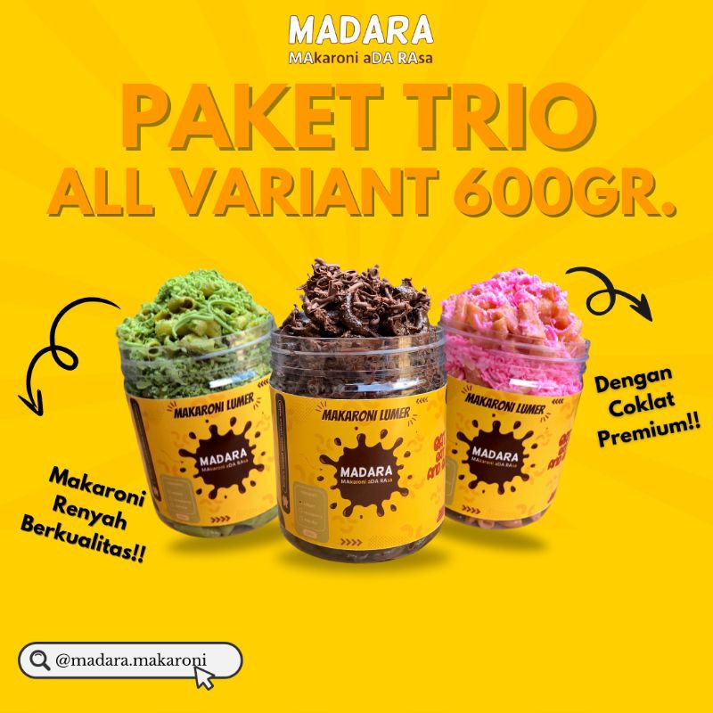 

PAKET TRIO Makaroni Lumer 600gr.