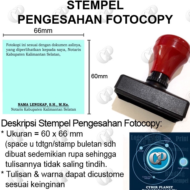 

Ready Stempel Notaris Pengesahan Fotocopy