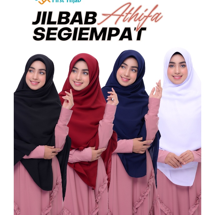 Ready Stock Kerudung Jilbab Segi Empat Syari Premium Polos Cantik Terbaru Harga Murah Wolfis Athifa 