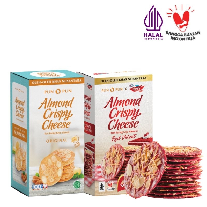 

Oleh Oleh Khas Surabaya Almond Crispy Cheese Original + Redvelvet PUNPUN