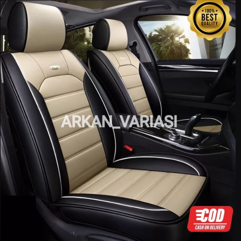 Sarung jok mobil avanza grand new veloz 2016-2021 cover jok avanza fullset 3 baris bahan ferrari