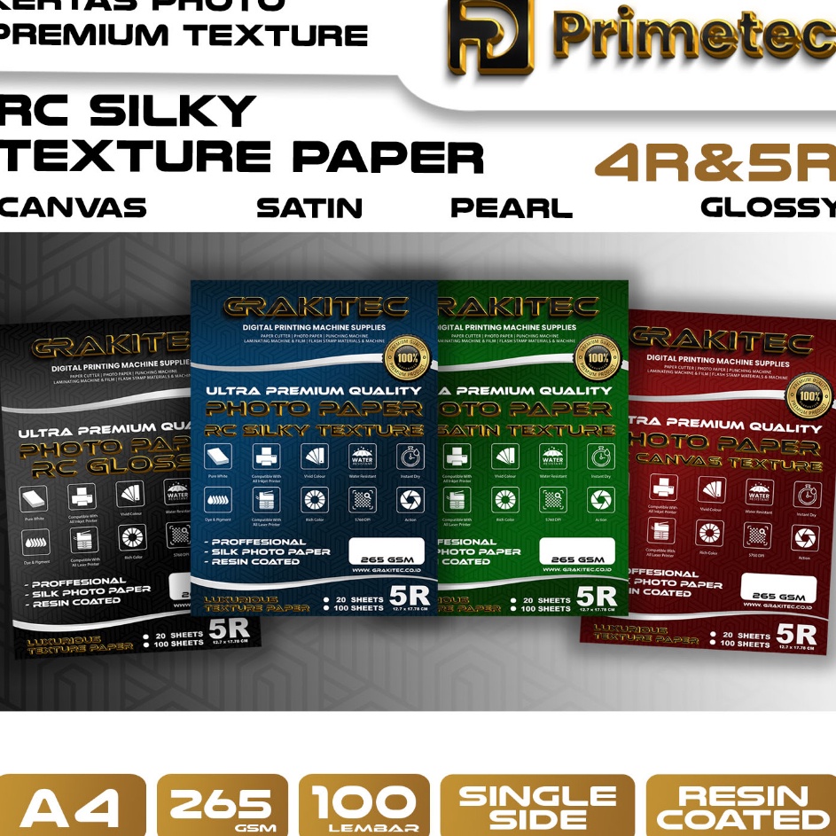 

Kes Foto Doff Silky Texture Kulit Jeruk 4R 1 Lembar Professional Silky RC Glossy Photo Paper Motif Pearl Canvas Satin Luster Resin Coated