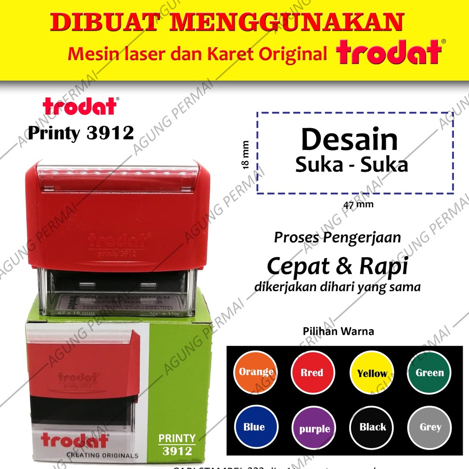 

Revolutionary Stempel Otomatis Logo Nama Trodat 3912