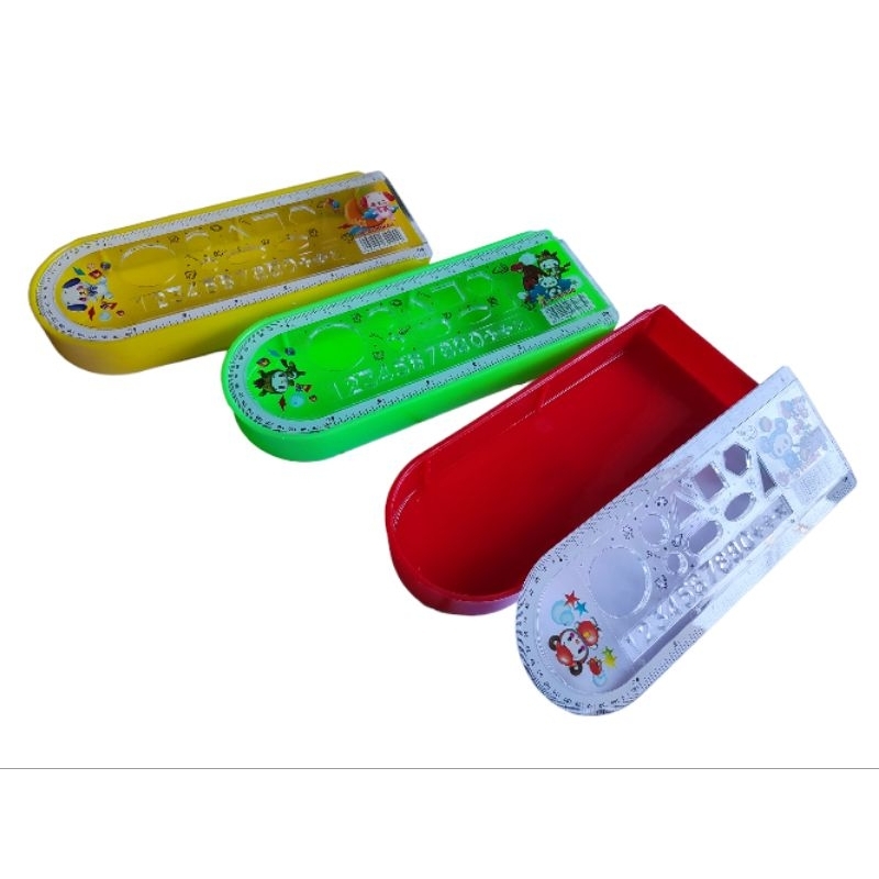 

tempat/kotak pensil/tepak/pencil case plastik model penggaris BR