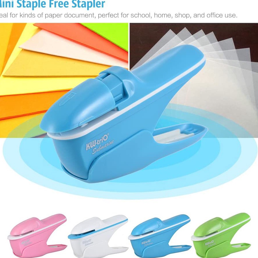 

Terupdate Magic Stapler KWtrio 5299 Stapless Stapler Unik Tanpa Isi 4 WARNA PILIHAN