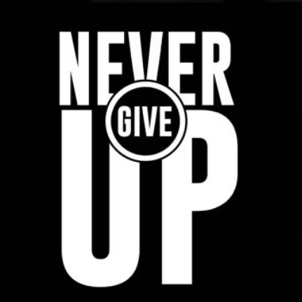 

sticker never give up