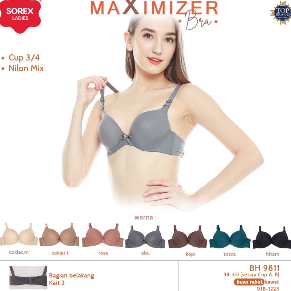 Laris Sorex Maximizer Bra 34 Push Up Busa Tebal Kawat Kait 2 Setara Cup AB BH 9811