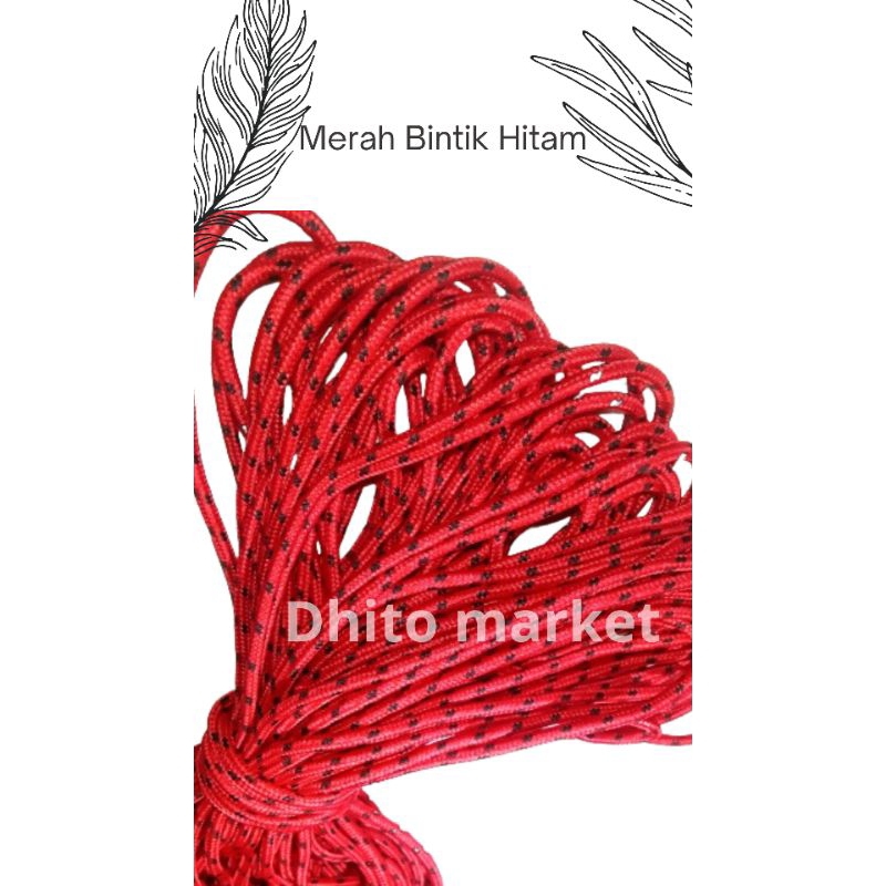 Tali Prusik Meteran / Tali KUR / Tali Gelang Pria Wanita / Tali Masker / Tali Prusik 3mm