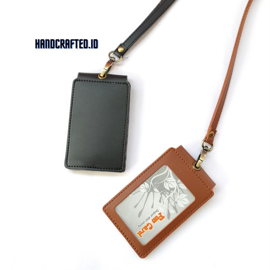

Id Card Holder Kulit Name tag Lanyard Termurah model 1 mika terbaru.