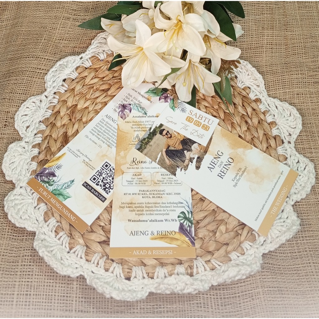 UNDANGAN PERNIKAHAN HANGTAG | UNDANGAN PERNIKAHAN HANGTAG UNIK ELEGAN SIMPLE MURAH | UNDANGAN PERNIK